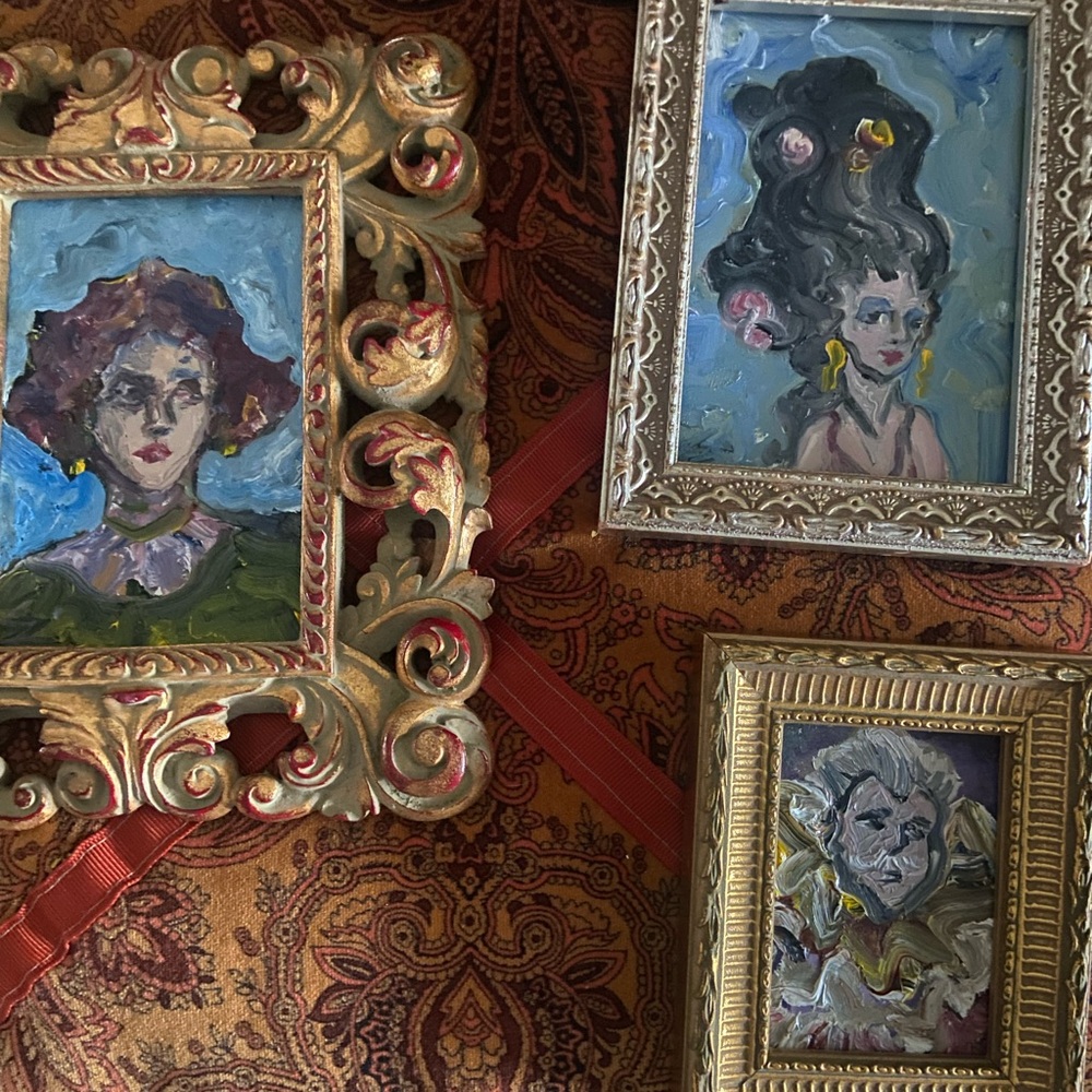 3 original oil painting, framed, signed